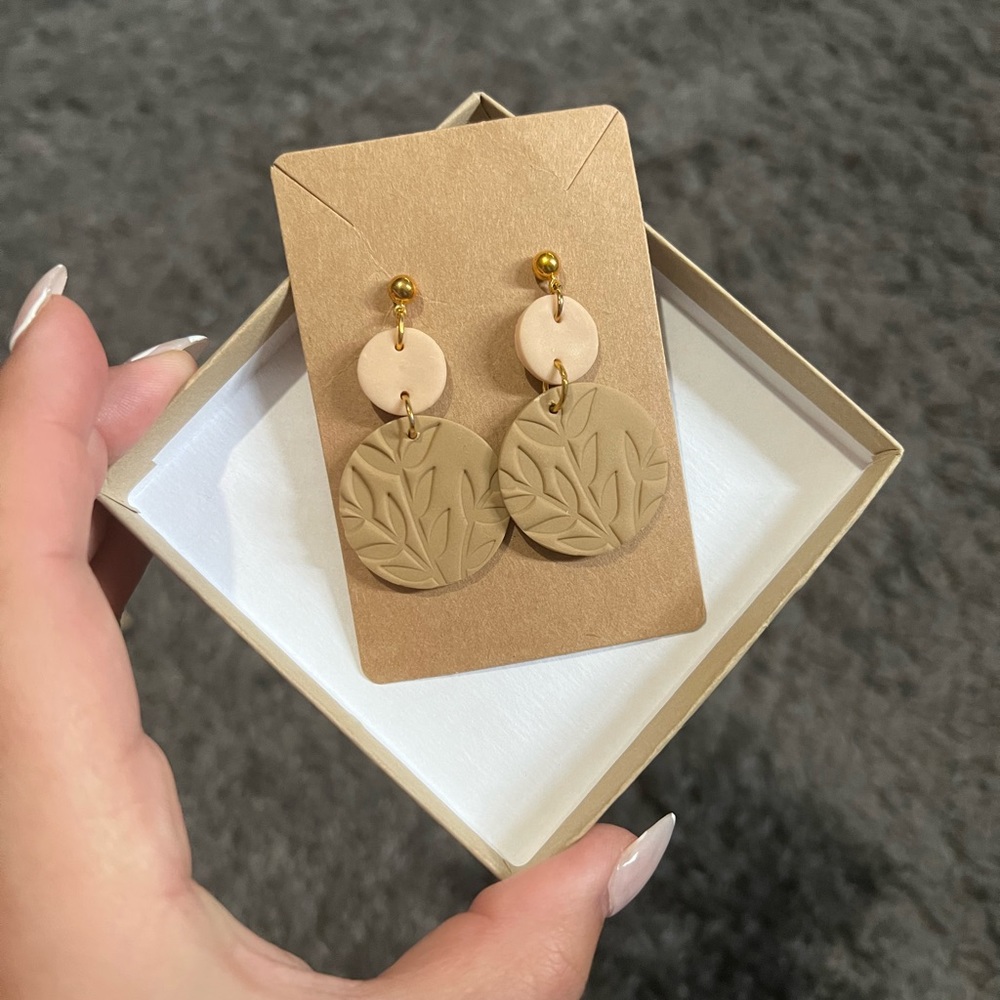 Handmade clay earrings